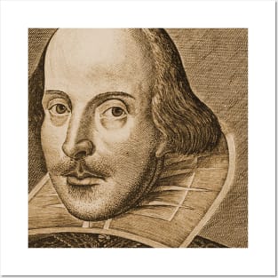 Shakespeare Droeshout Engraving Portrait Posters and Art